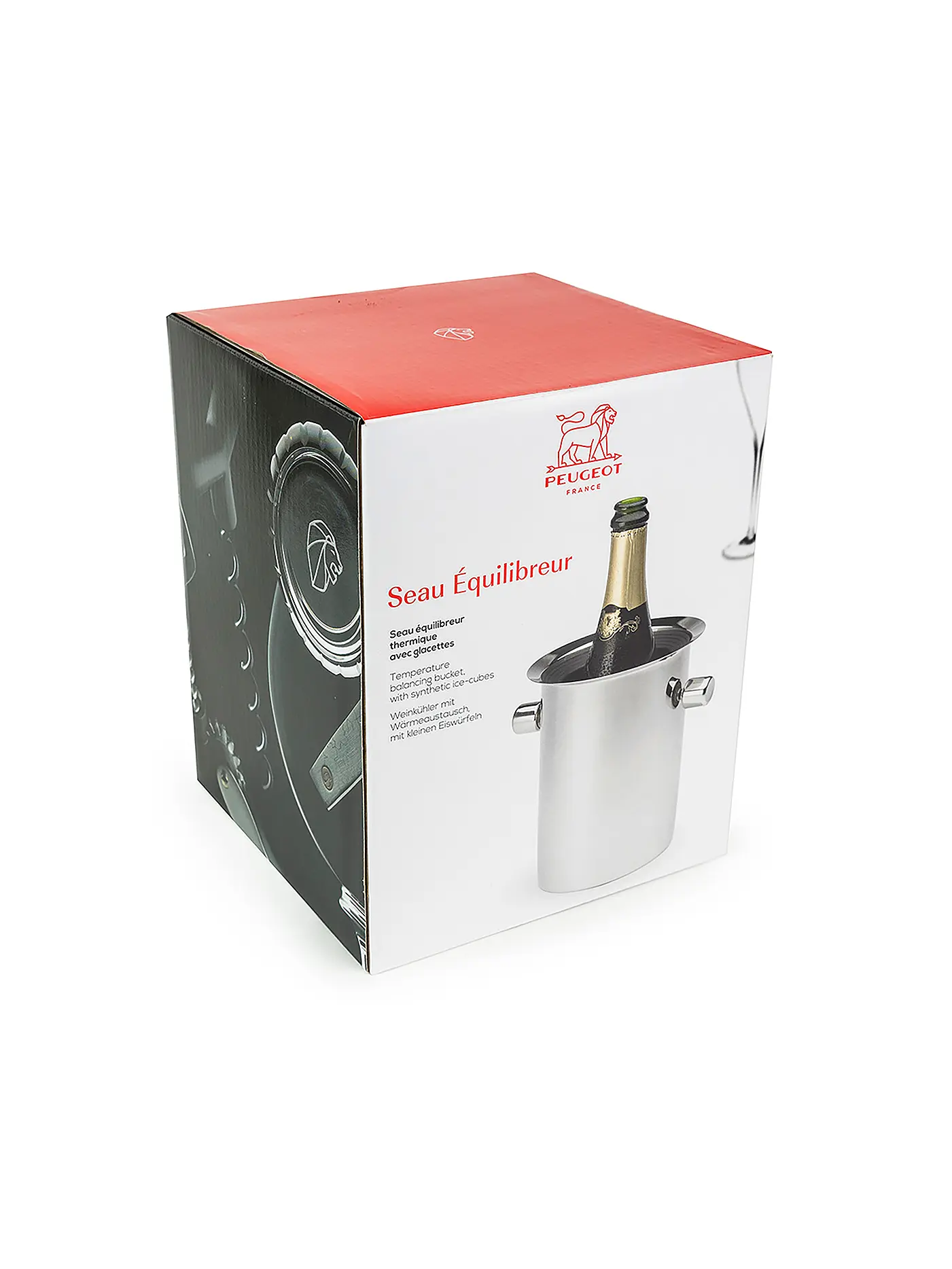 PEUGEOT | Champagnerkühler mit Kühlakku 19cm Edelstahl | 